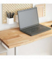 vidaXL Desk Top Untreated 160x50x2.5 cm Solid Wood Oak Rectangular
