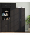 vidaXL Slim Storage Cabinet Black 45x42.5x225 cm Engineered Wood