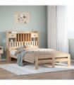 vidaXL Bookcase Bed without Mattress 135x190 cm Double Solid Wood Pine