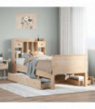 vidaXL Bookcase Bed without Mattress 90x190 cm Single Solid Wood Pine