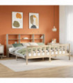 vidaXL Bookcase Bed without Mattress 200x200 cm Solid Wood Pine