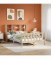 vidaXL Bookcase Bed without Mattress 140x200 cm Solid Wood Pine