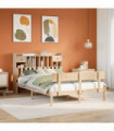 vidaXL Bookcase Bed without Mattress 140x200 cm Solid Wood Pine
