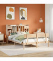 vidaXL Bookcase Bed without Mattress 140x190 cm Solid Wood Pine