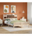 vidaXL Bookcase Bed without Mattress 150x200 cm King Size Solid Wood Pine