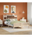 vidaXL Bookcase Bed without Mattress 140x190cm Solid Wood Pine