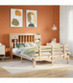 vidaXL Bookcase Bed without Mattress 140x190 cm Solid Wood Pine