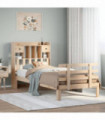 vidaXL Bookcase Bed without Mattress 100x200cm Solid Wood Pine