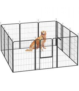 Foldable Steel Pet Enclosure - Secure Space for Pets - Versatile Design