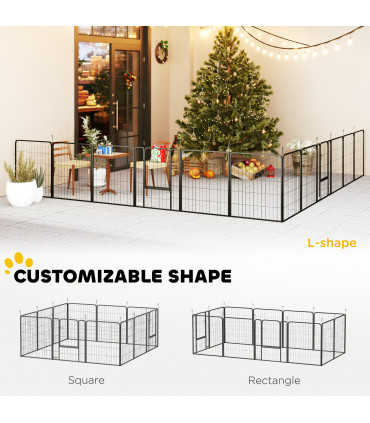 Foldable Steel Pet Enclosure - Secure Space for Pets - Versatile Design