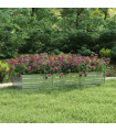vidaXL Garden Raised Bed 240x80x45 cm Galvanized Steel Silver