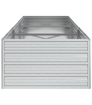 vidaXL Garden Raised Bed 240x80x45 cm Galvanized Steel Silver