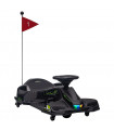HOMCOM 12V Electric Go Kart for Kids with Music, LED Lights, Black
