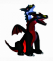 HOMCOM 7FT Blow Up Tall Halloween Inflatable Dragon with 2 Heads and LED Lights