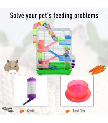 Hamster Cage 18" L x 11.75" W x 22.75" H (Without Tube and Water Bottle)