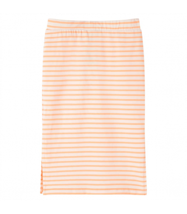 Kids' Straight Skirt with Stripes Fluorescent Orange 104