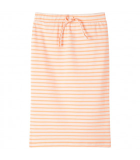 Kids' Straight Skirt with Stripes Fluorescent Orange 116