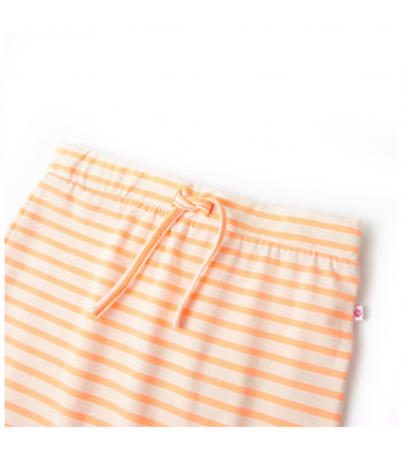 Kids' Straight Skirt with Stripes Fluorescent Orange 116