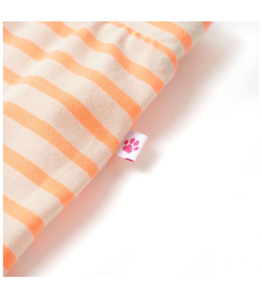 Kids' Straight Skirt with Stripes Fluorescent Orange 128
