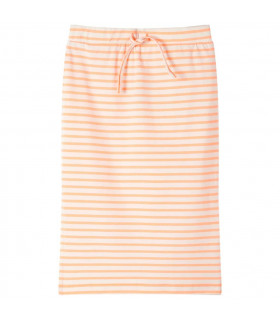 Kids' Straight Skirt with Stripes Fluorescent Orange 140