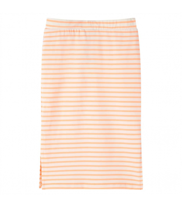 Kids' Straight Skirt with Stripes Fluorescent Orange 140