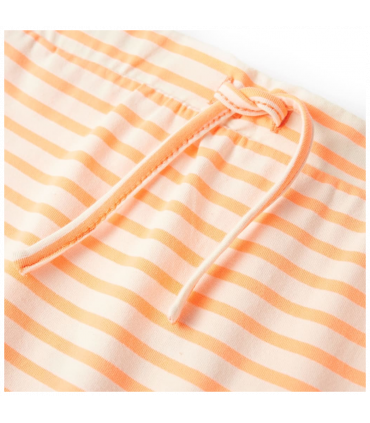 Kids' Straight Skirt with Stripes Fluorescent Orange 140