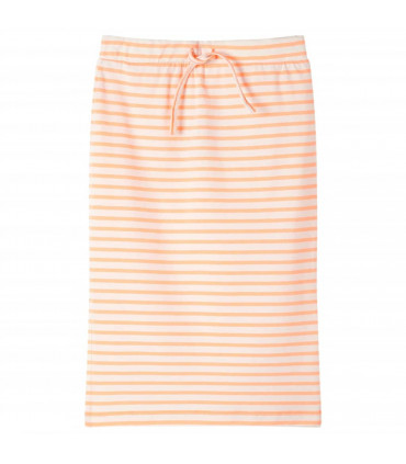 Kids' Straight Skirt with Stripes Fluorescent Orange 92