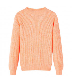 Kids' Sweater Knitted Bright Orange 116