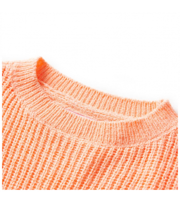 Kids' Sweater Knitted Bright Orange 128