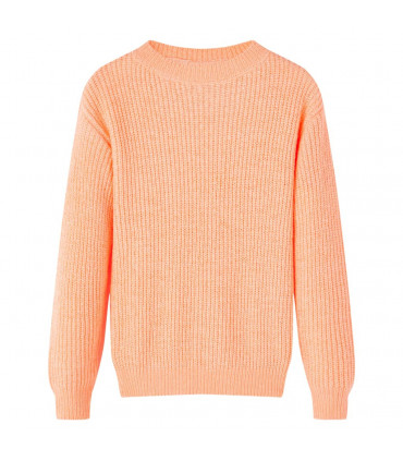 Kids' Sweater Knitted Bright Orange 140