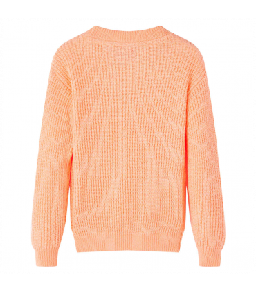 Kids' Sweater Knitted Bright Orange 140