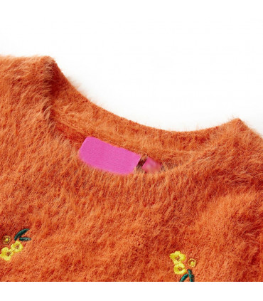 Kids' Sweater Knitted Burnt Orange 104
