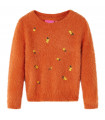 Kids' Sweater Knitted Burnt Orange 116
