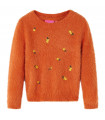 Kids' Sweater Knitted Burnt Orange 128