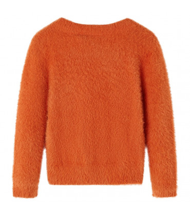 Kids' Sweater Knitted Burnt Orange 140
