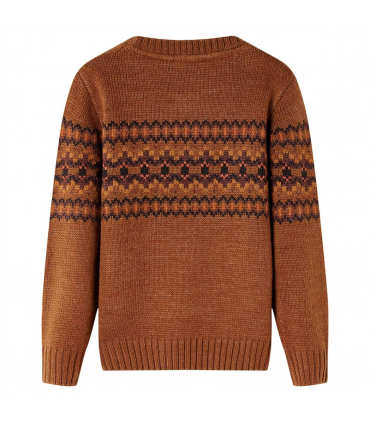 Kids' Sweater Knitted Cognac 128