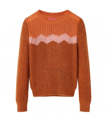 Kids' Sweater Knitted Cognac 92