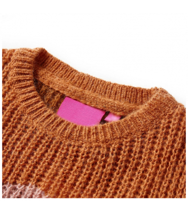 Kids' Sweater Knitted Cognac 92