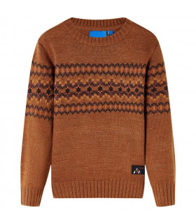 Kids' Sweater Knitted Cognac 92