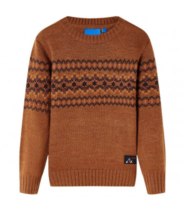 Kids' Sweater Knitted Cognac 92