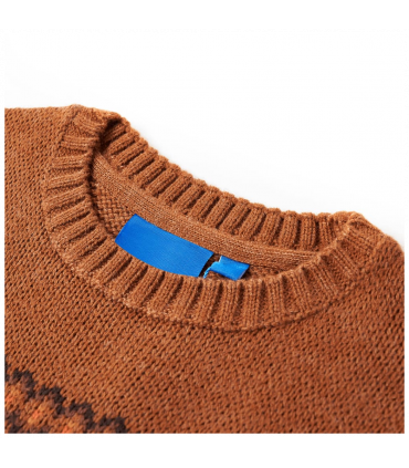 Kids' Sweater Knitted Cognac 92