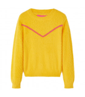 Kids' Sweater Knitted Dark Ochre 116