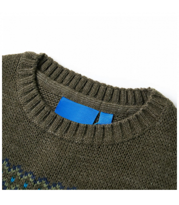 Kids' Sweater Knitted Khaki 128