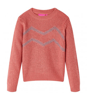 Kids' Sweater Knitted Medium Pink 140
