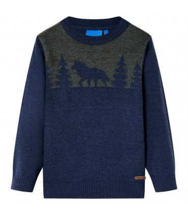 Kids' Sweater Knitted Navy 128