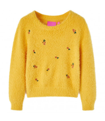 Kids' Sweater Knitted Ochre 140