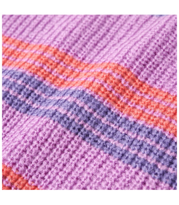 Kids' Sweater Stripes Knitted Lilac and Pink 116