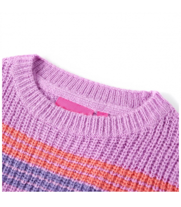 Kids' Sweater Stripes Knitted Lilac and Pink 92