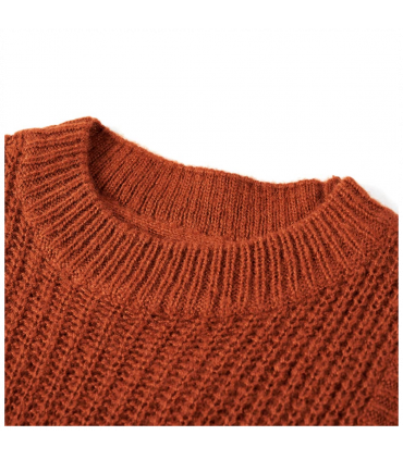 Kids' Sweater Vest Knitted Cognac 128