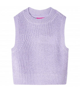 Kids' Sweater Vest Knitted Light Lilac 116